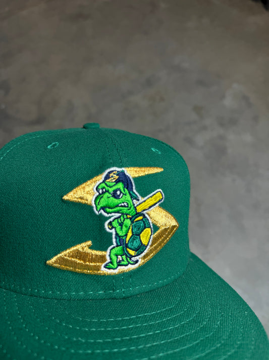 90’s Beloit Snappers Green Vintage Minor League Baseball New Era Fitted Hat (7 1/2)