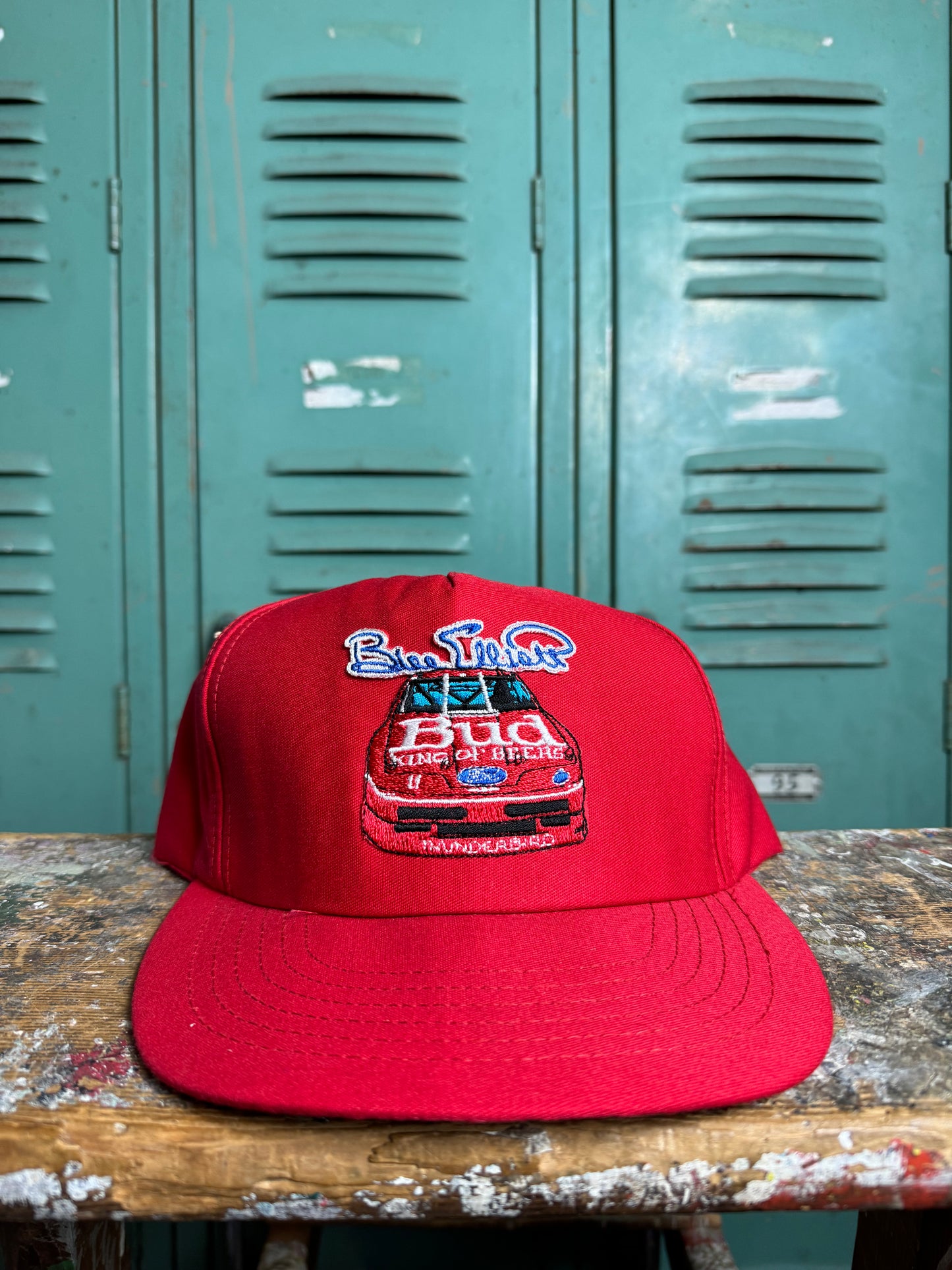 90’s Bill Elliott Budweiser Racing Vintage NASCAR Snapback Hat (OSFA)