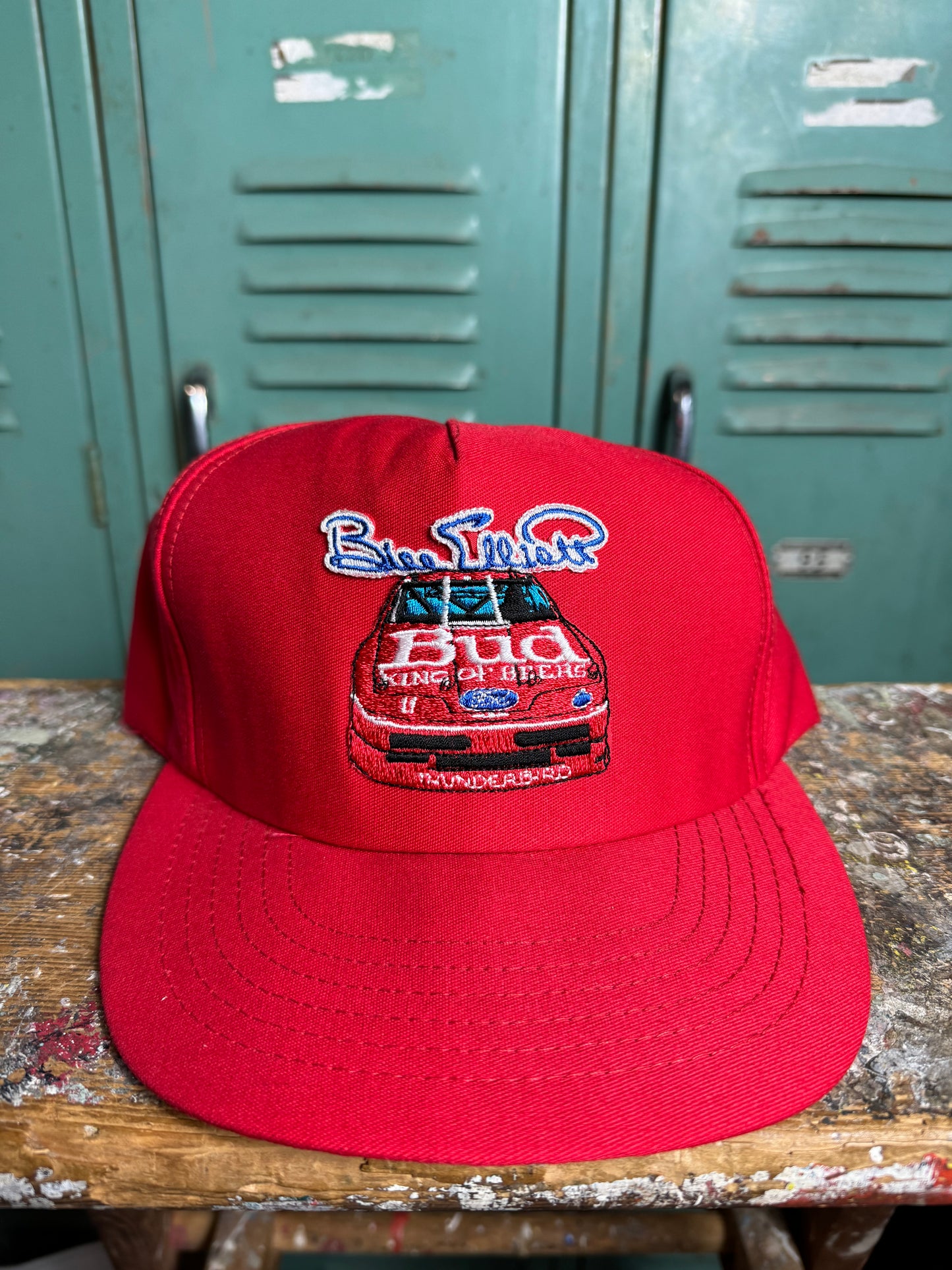 90’s Bill Elliott Budweiser Racing Vintage NASCAR Snapback Hat (OSFA)