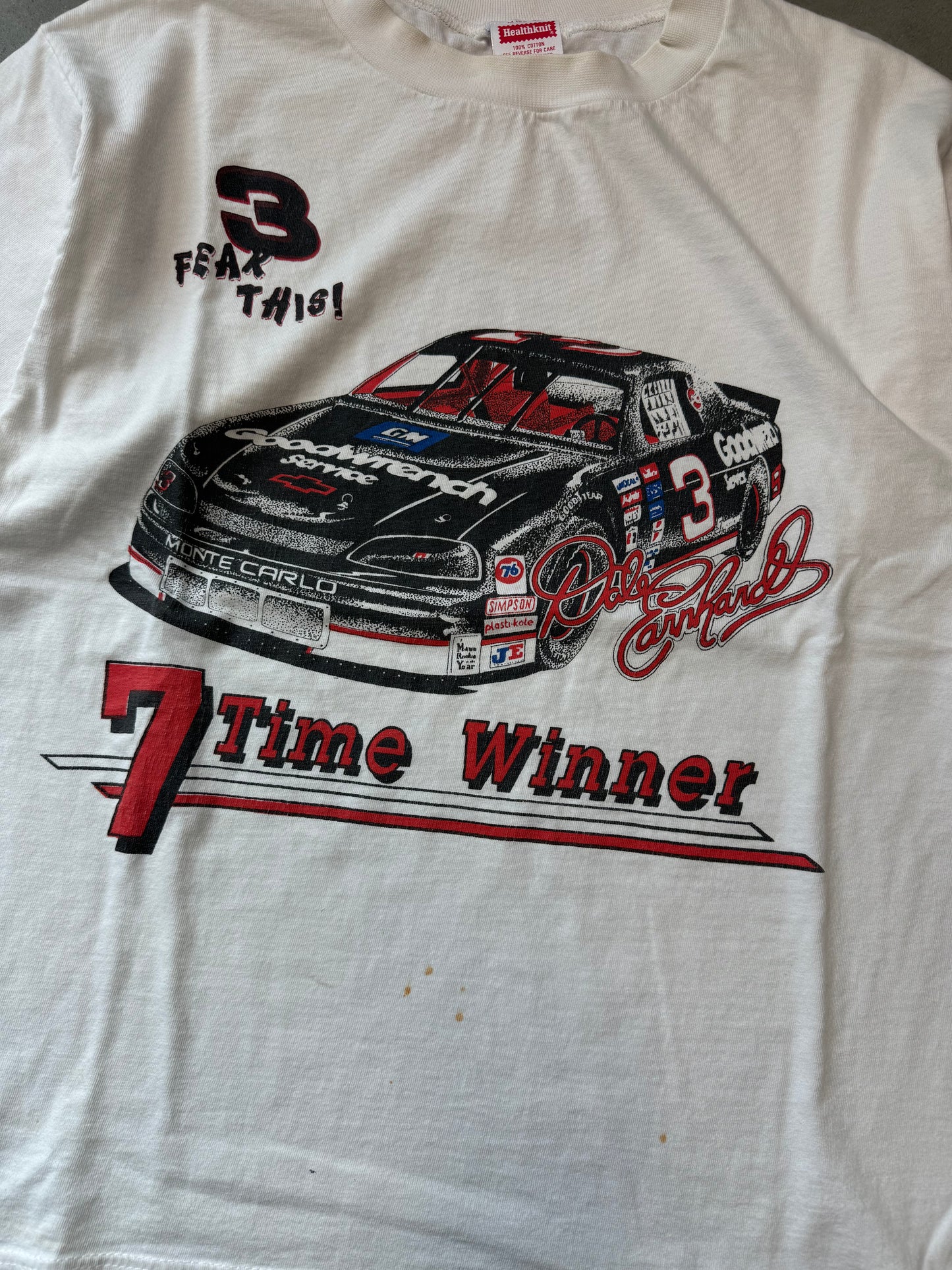 90’s Dale Earnhardt Vintage 7 Time NASCAR Winston Cup Champion Tee (Medium)