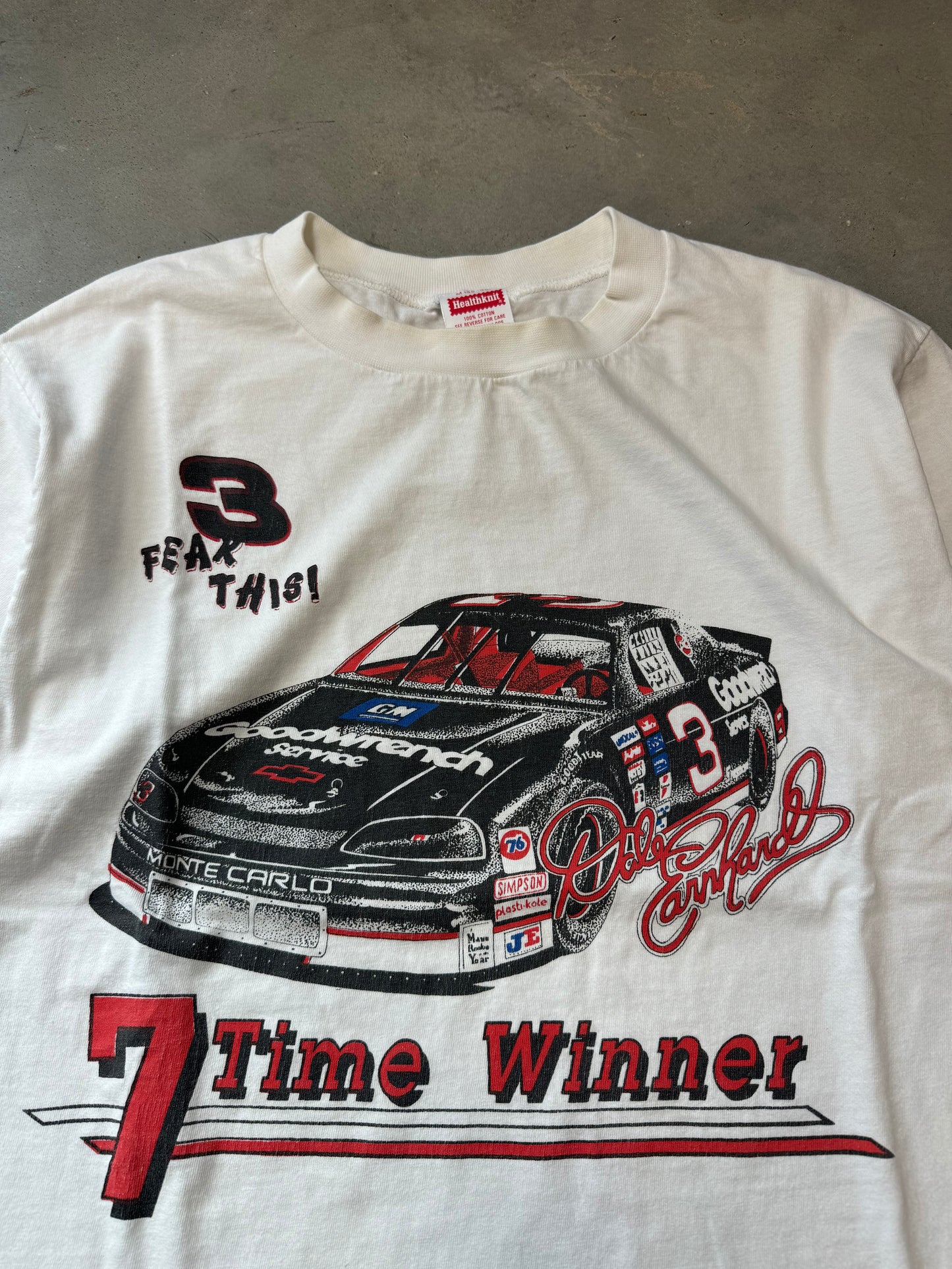 90’s Dale Earnhardt Vintage 7 Time NASCAR Winston Cup Champion Tee (Medium)