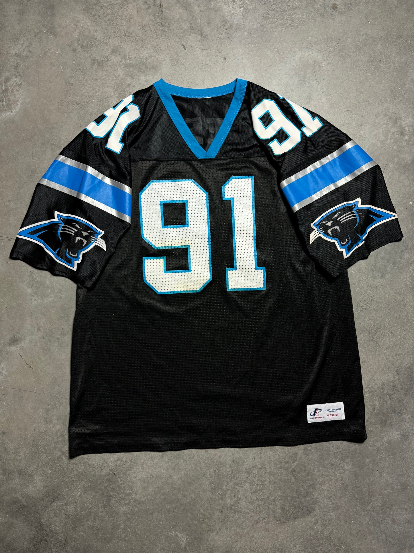 90’s Carolina Panthers Kevin Greene Vintage Black Logo Athletic NFL Jersey (XL)