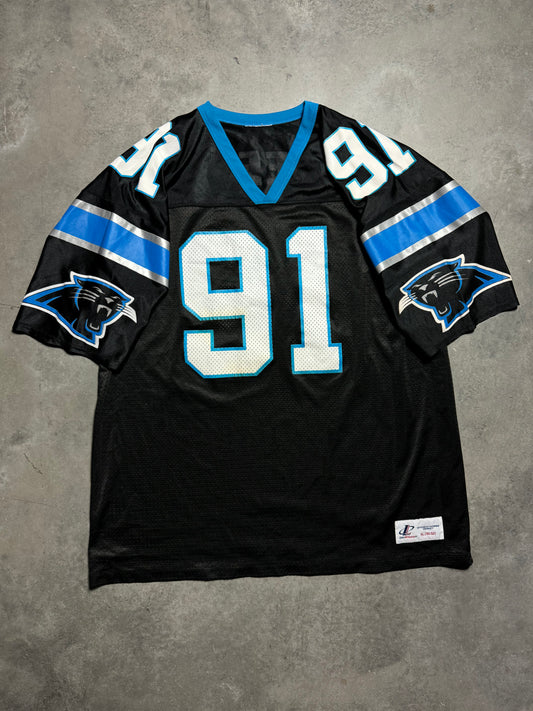 90’s Carolina Panthers Kevin Greene Vintage Black Logo Athletic NFL Jersey (XL)