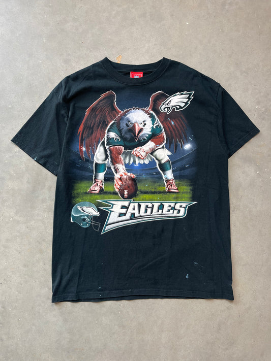 00's Philadelphia Eagles Realistic Eagle Logo NFL Painter Tee (XL)