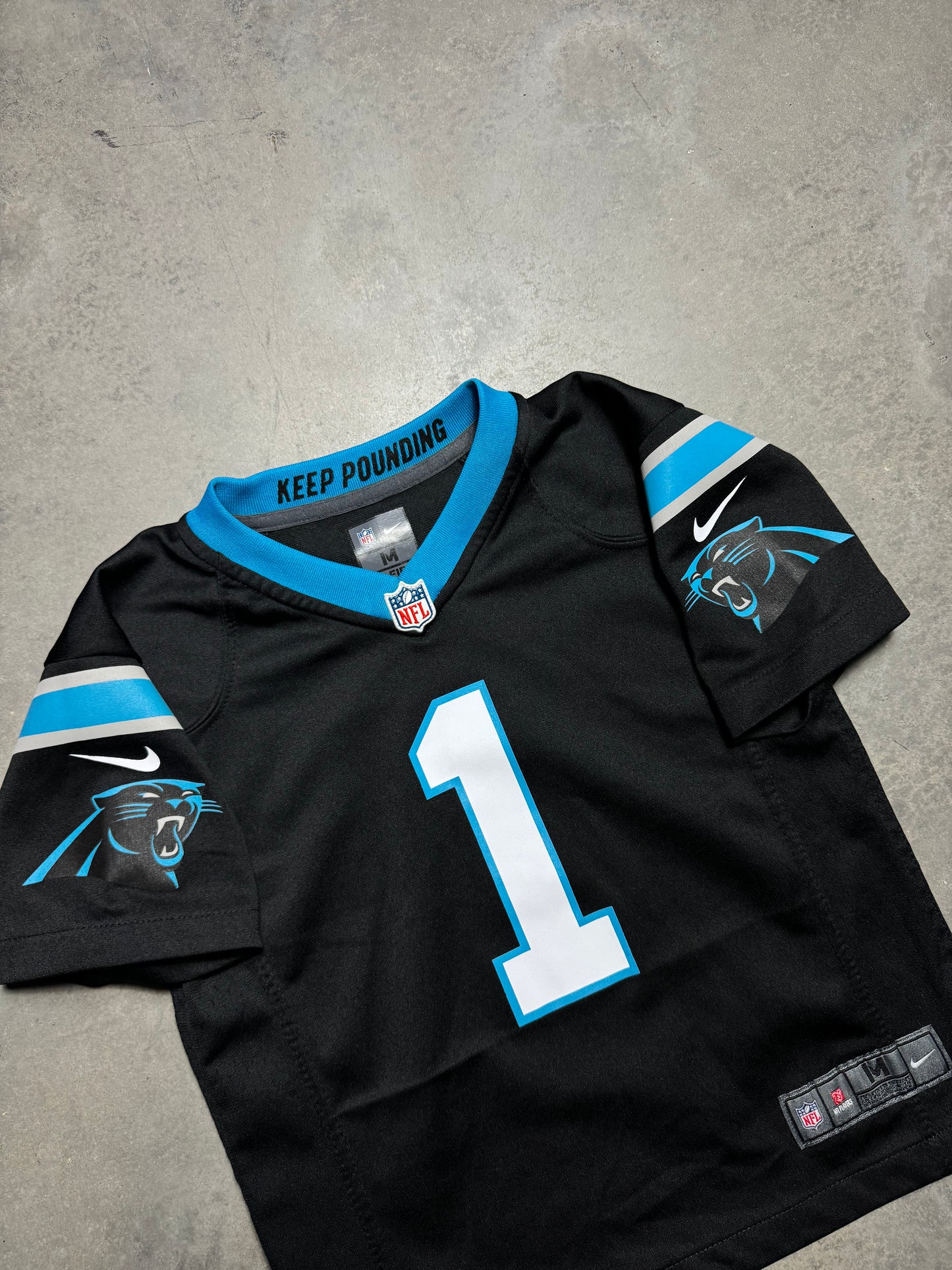 2016 Carolina Panthers Cam Newton Black Nike NFL Jersey (Youth Medium)