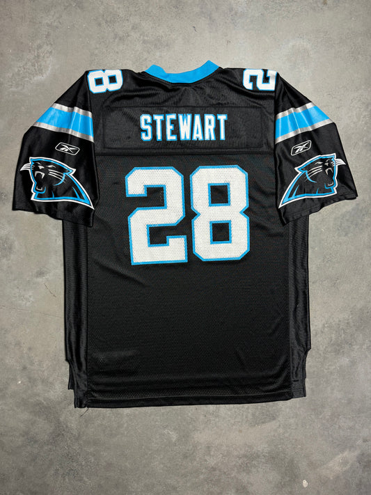 00’s Carolina Panthers Jonathan Stewart Vintage Black Reebok NFL Jersey (XL)