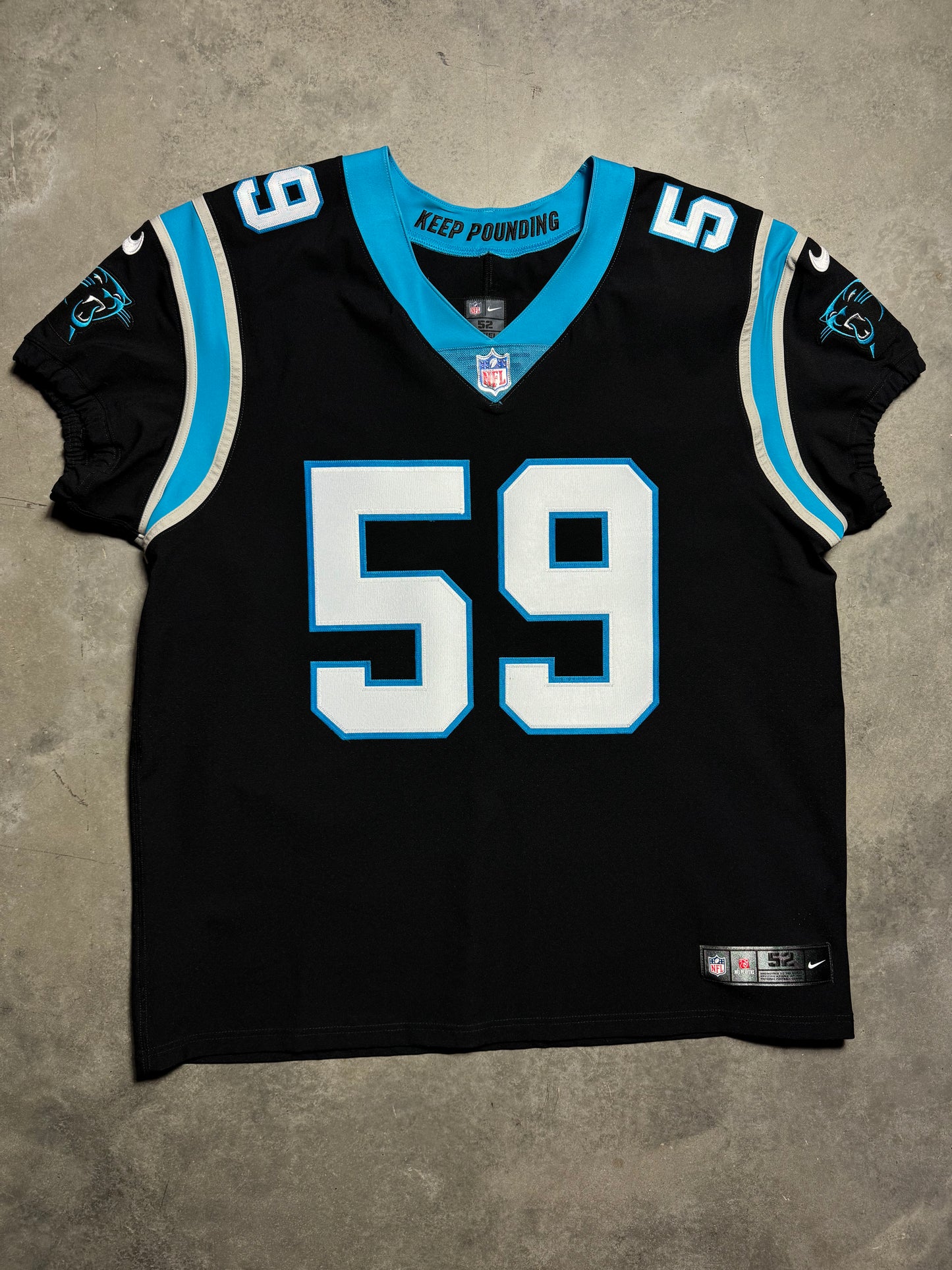 Carolina Panthers Luke Kuechly Black Nike Vapor F.U.S.E Elite Fully Stitched On Field NFL Jersey (52/XXL)