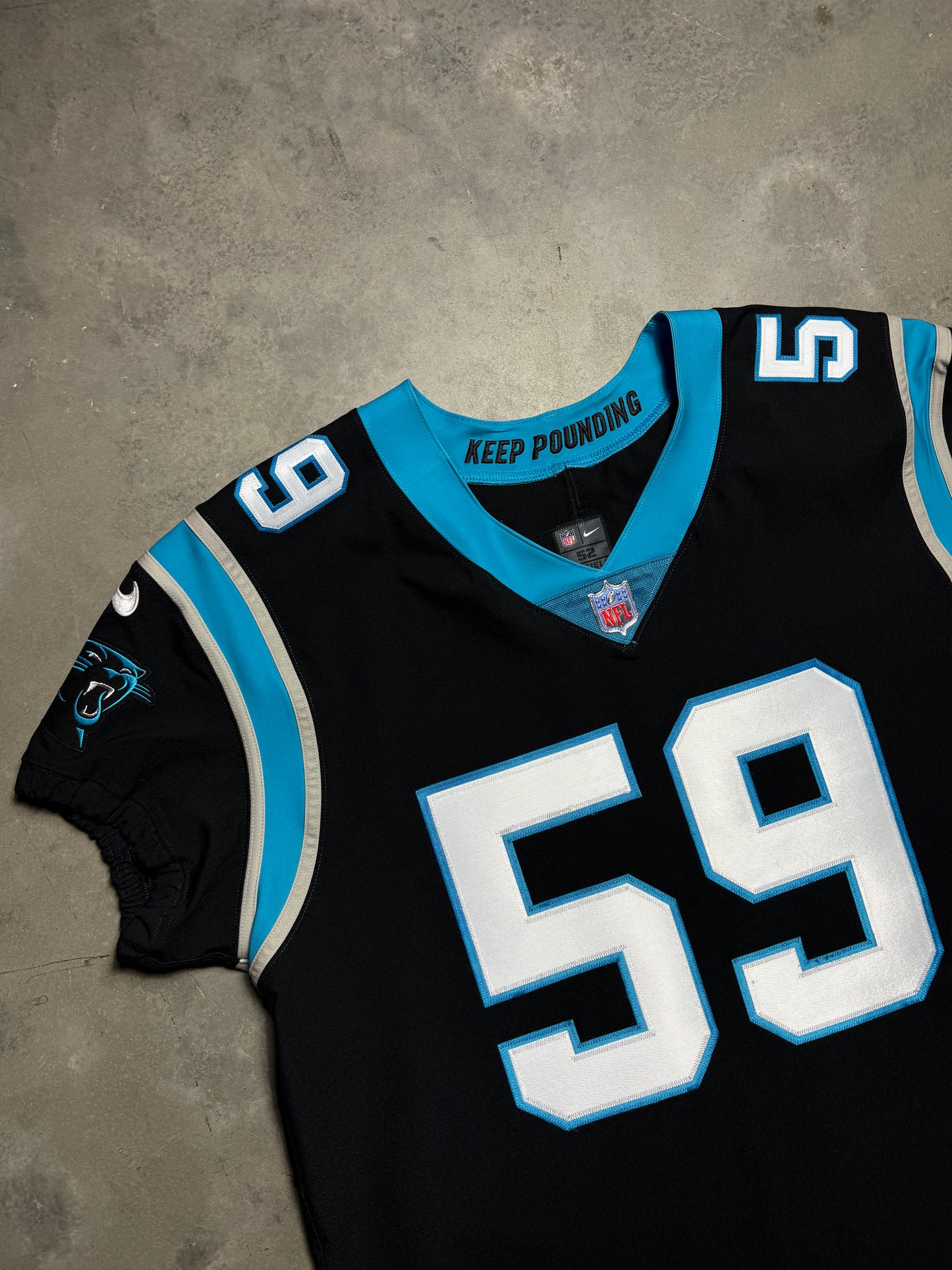 Carolina Panthers Luke Kuechly Black Nike Vapor F.U.S.E Elite Fully Stitched On Field NFL Jersey (52/XXL)