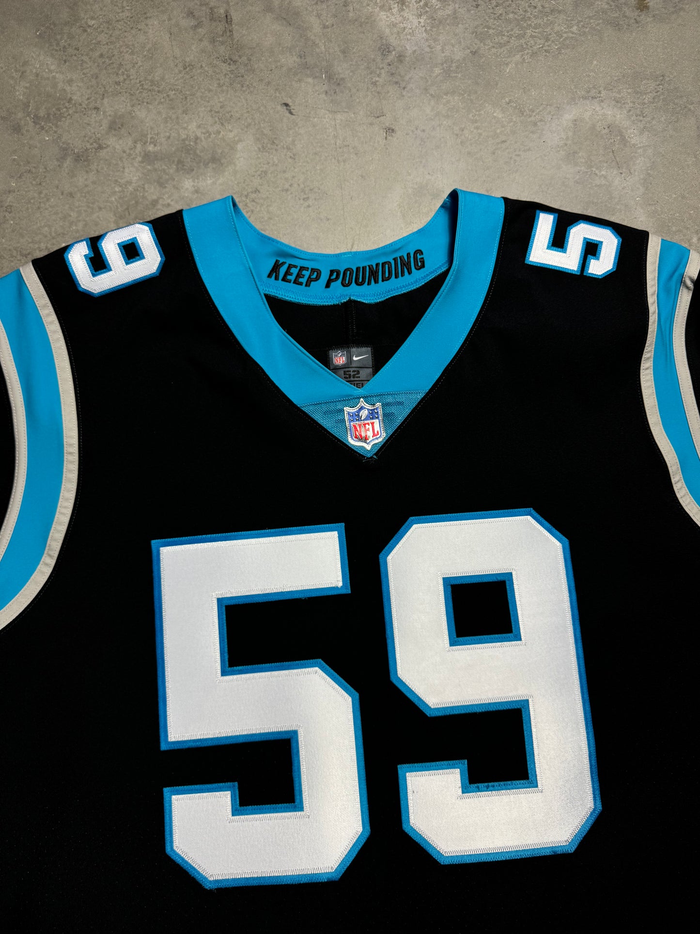 Carolina Panthers Luke Kuechly Black Nike Vapor F.U.S.E Elite Fully Stitched On Field NFL Jersey (52/XXL)