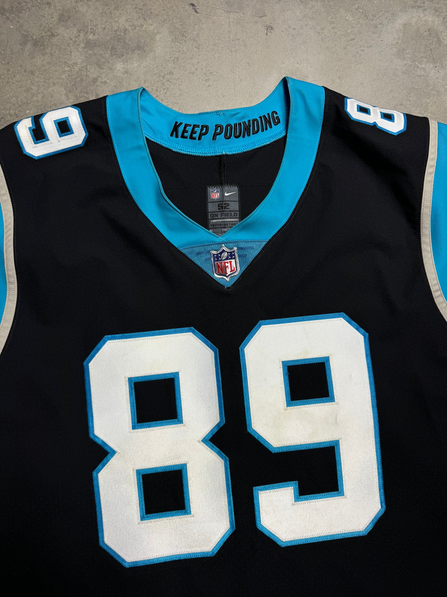 Carolina Panthers Steve Smith Black Nike Vapor F.U.S.E Elite Fully Stitched On Field NFL Jersey (52/XXL)