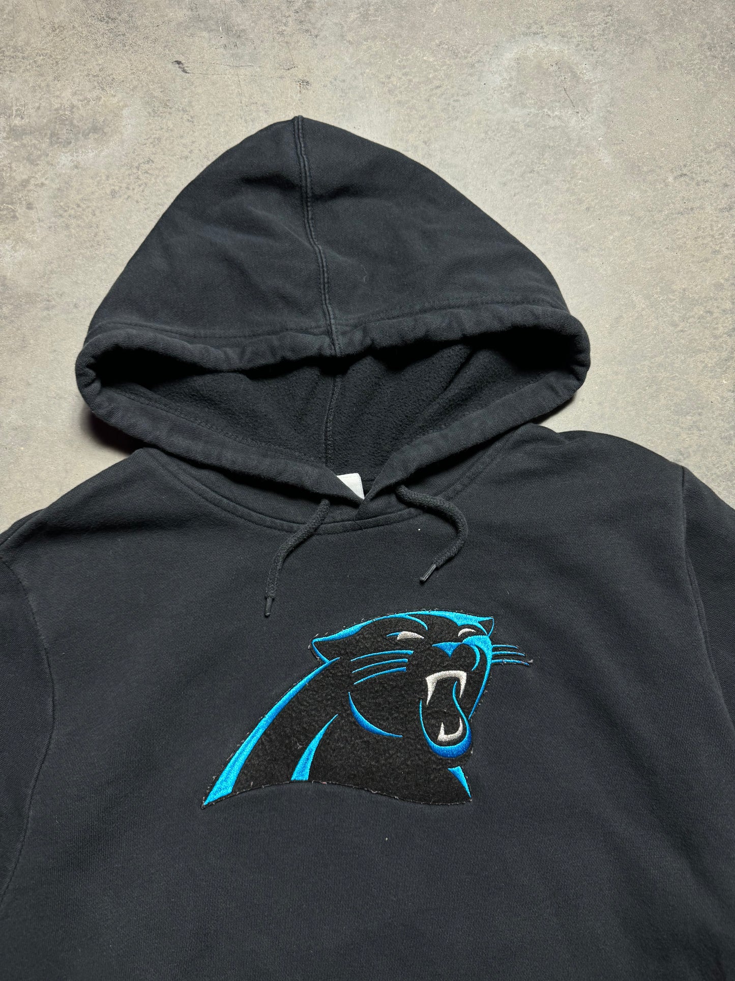 2010’s Carolina Panthers Black Embroidered Logo NFL Hoodie (Women’s Large)
