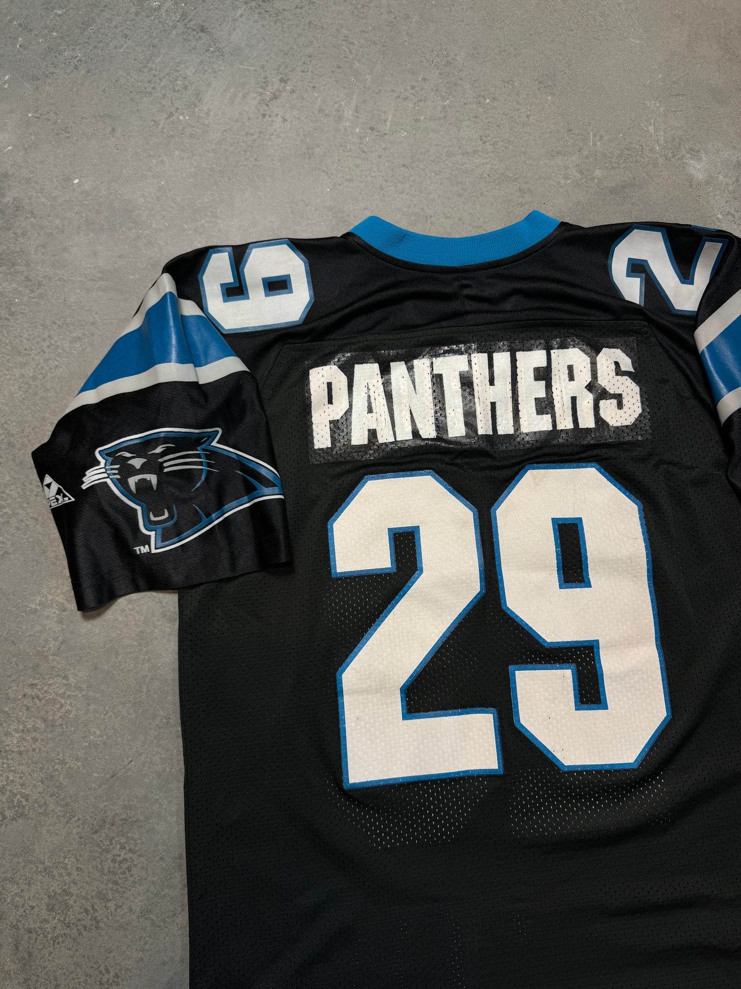 1995 Carolina Panthers Inaugural Season Patch Apex One Vintage NFL Jersey (Large)