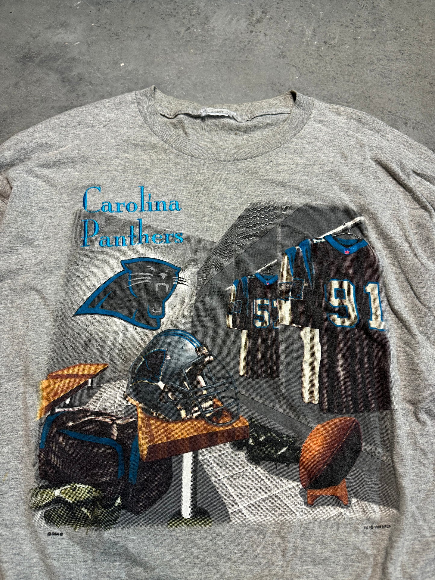 1998 Carolina Panthers Vintage Locker Room NFL Tee (XXL)