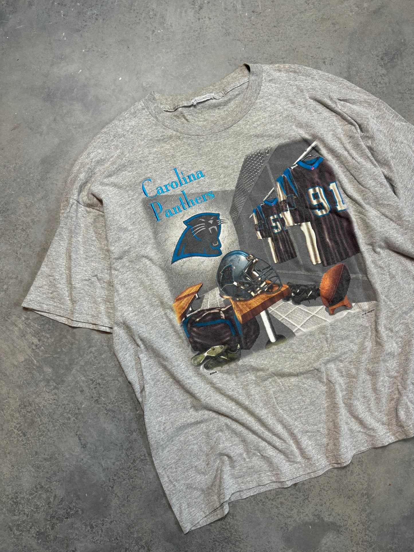 1998 Carolina Panthers Vintage Locker Room NFL Tee (XXL)