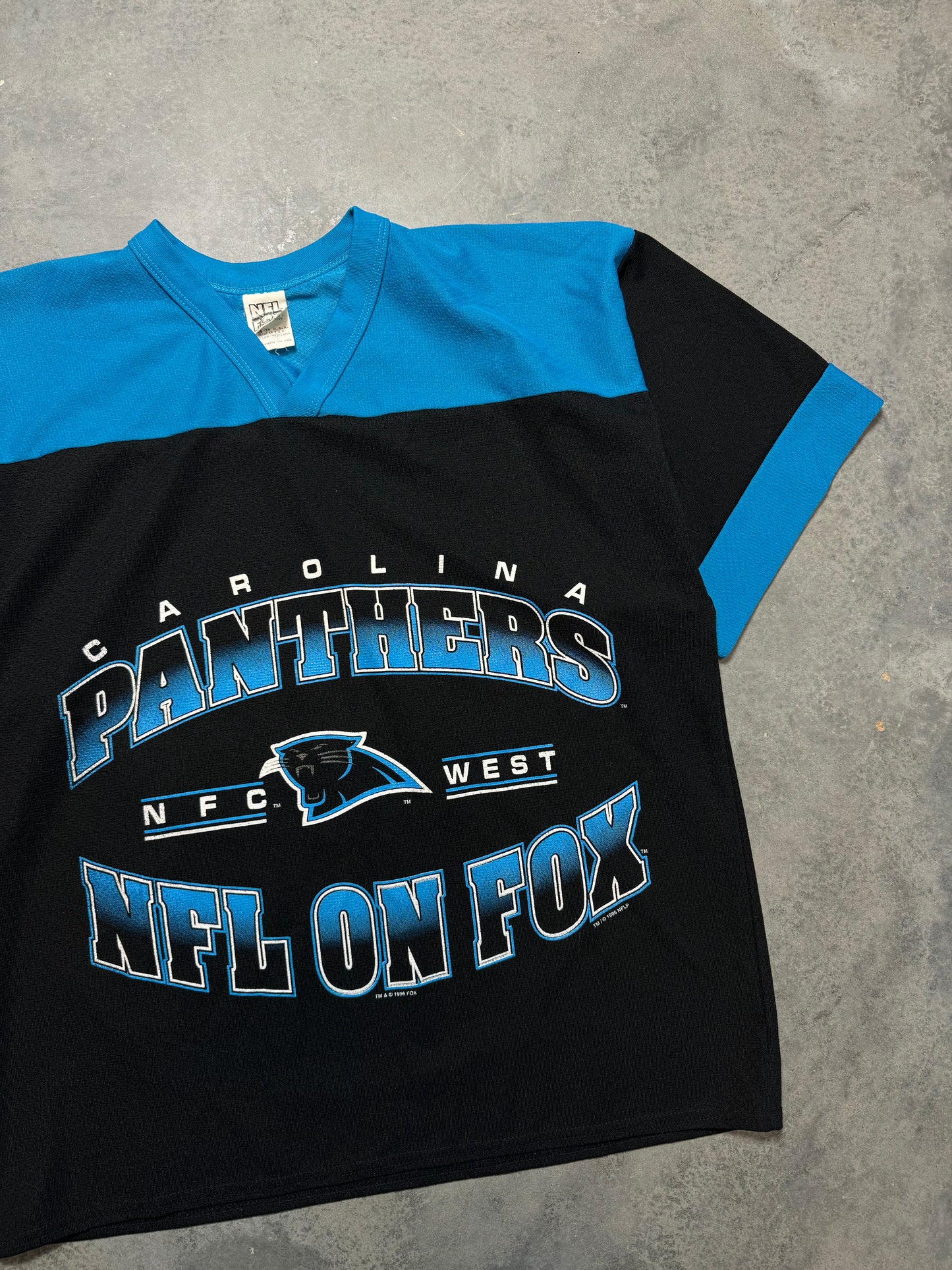 1996 Carolina Panthers Vintage NFC West NFL on Fox Jersey (Large)