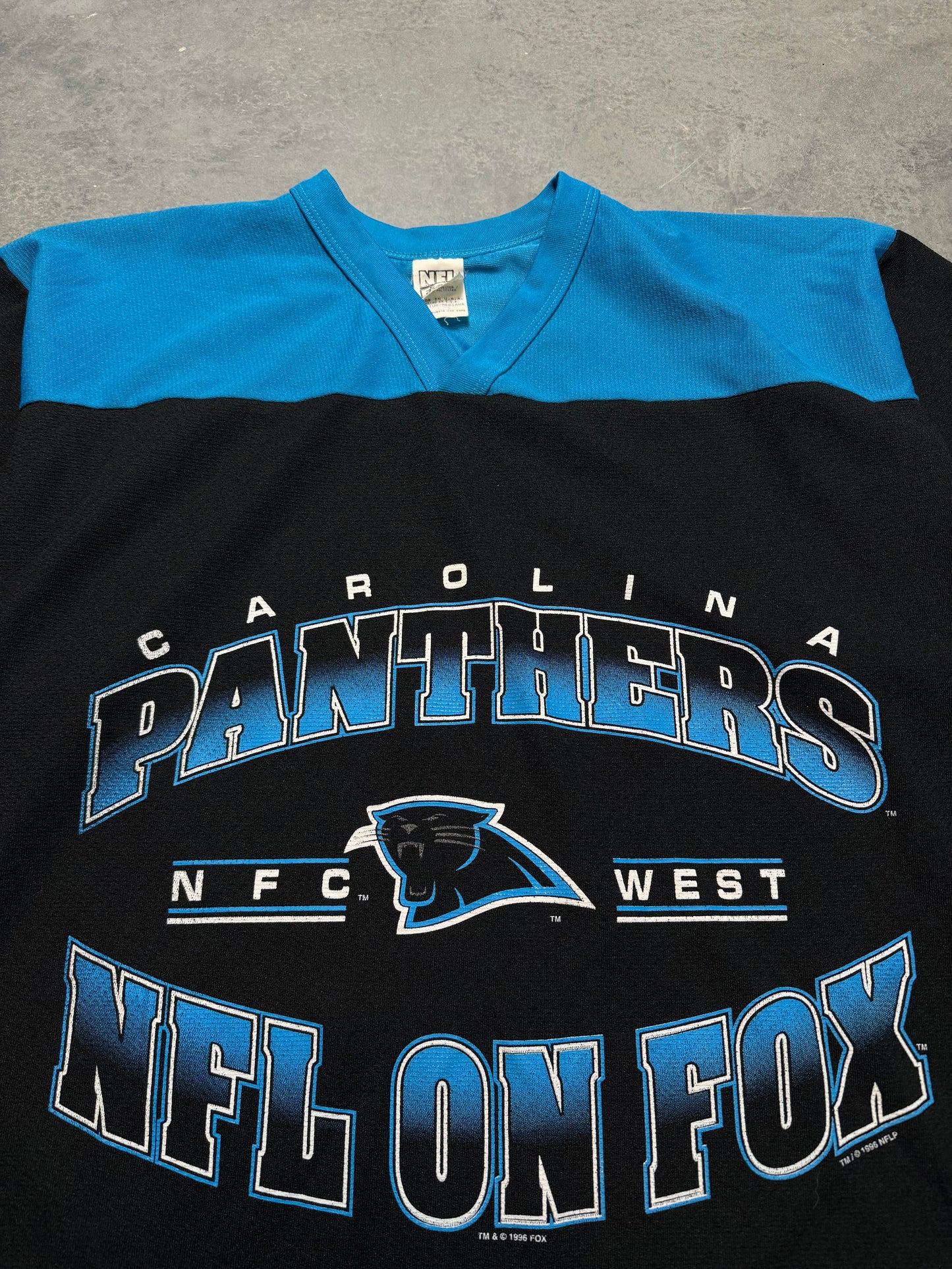 1996 Carolina Panthers Vintage NFC West NFL on Fox Jersey (Large)