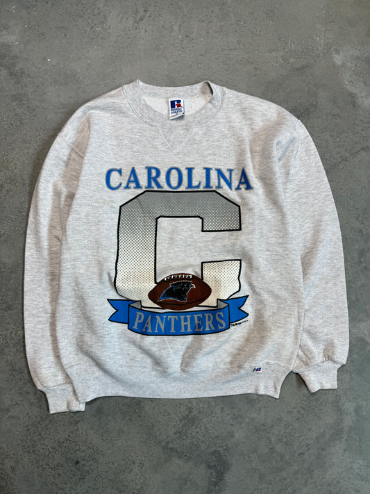 1993 Carolina Panthers Vintage Russell Athletic Big Logo NFL Crewneck (Medium)