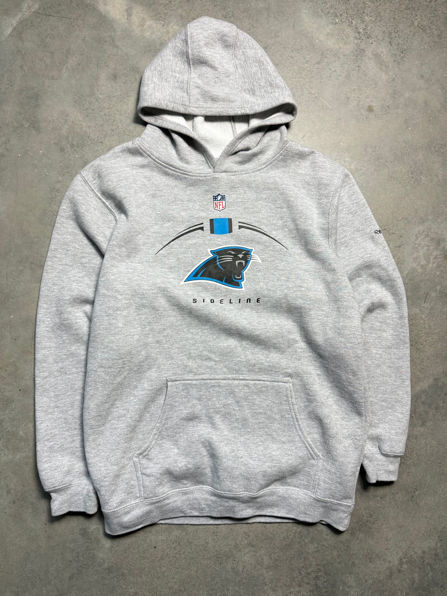 00’s Carolina Panthers Vintage Grey Reebok NFL Sideline Hoodie (Medium)