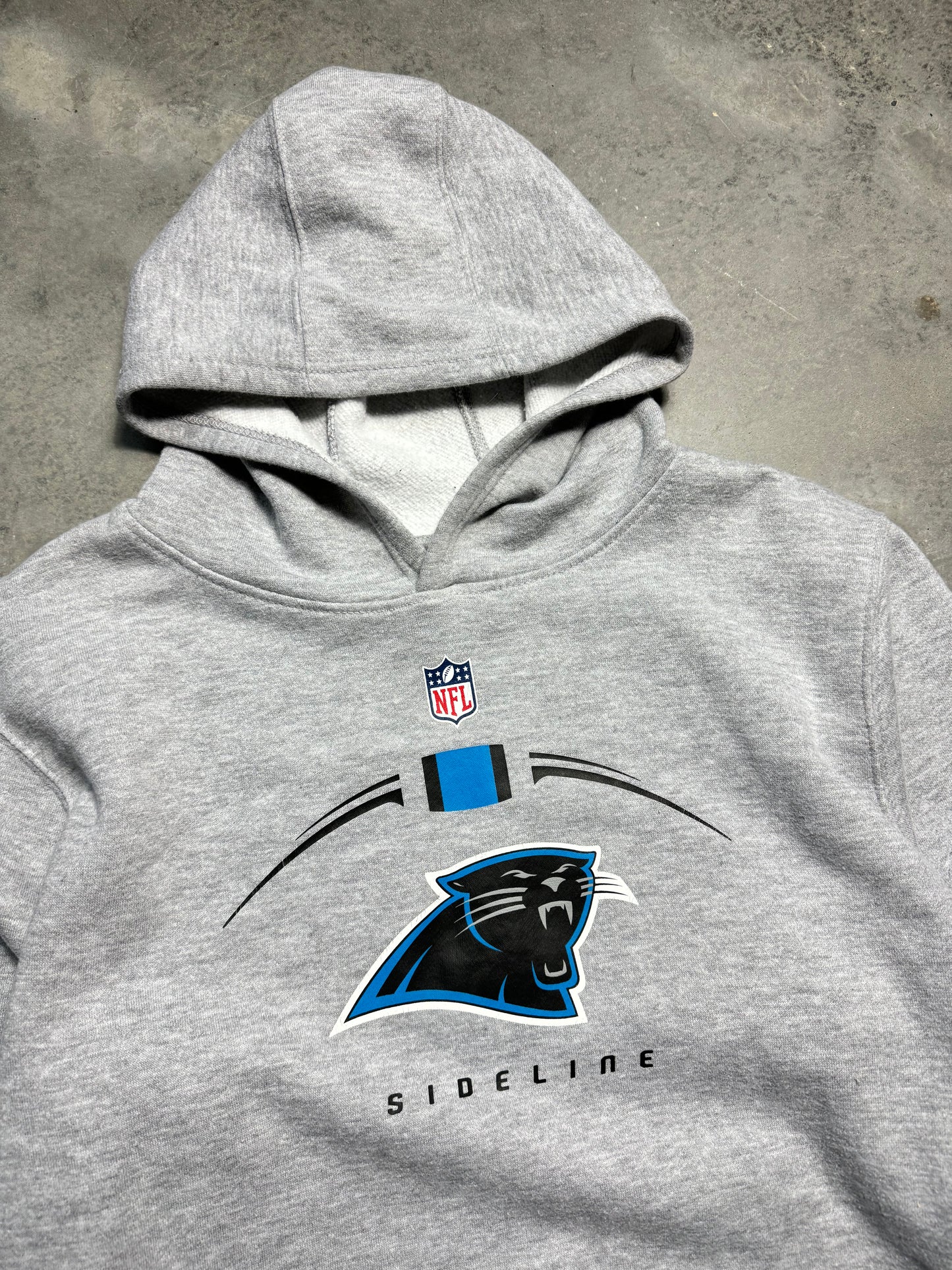 00’s Carolina Panthers Vintage Grey Reebok NFL Sideline Hoodie (Medium)