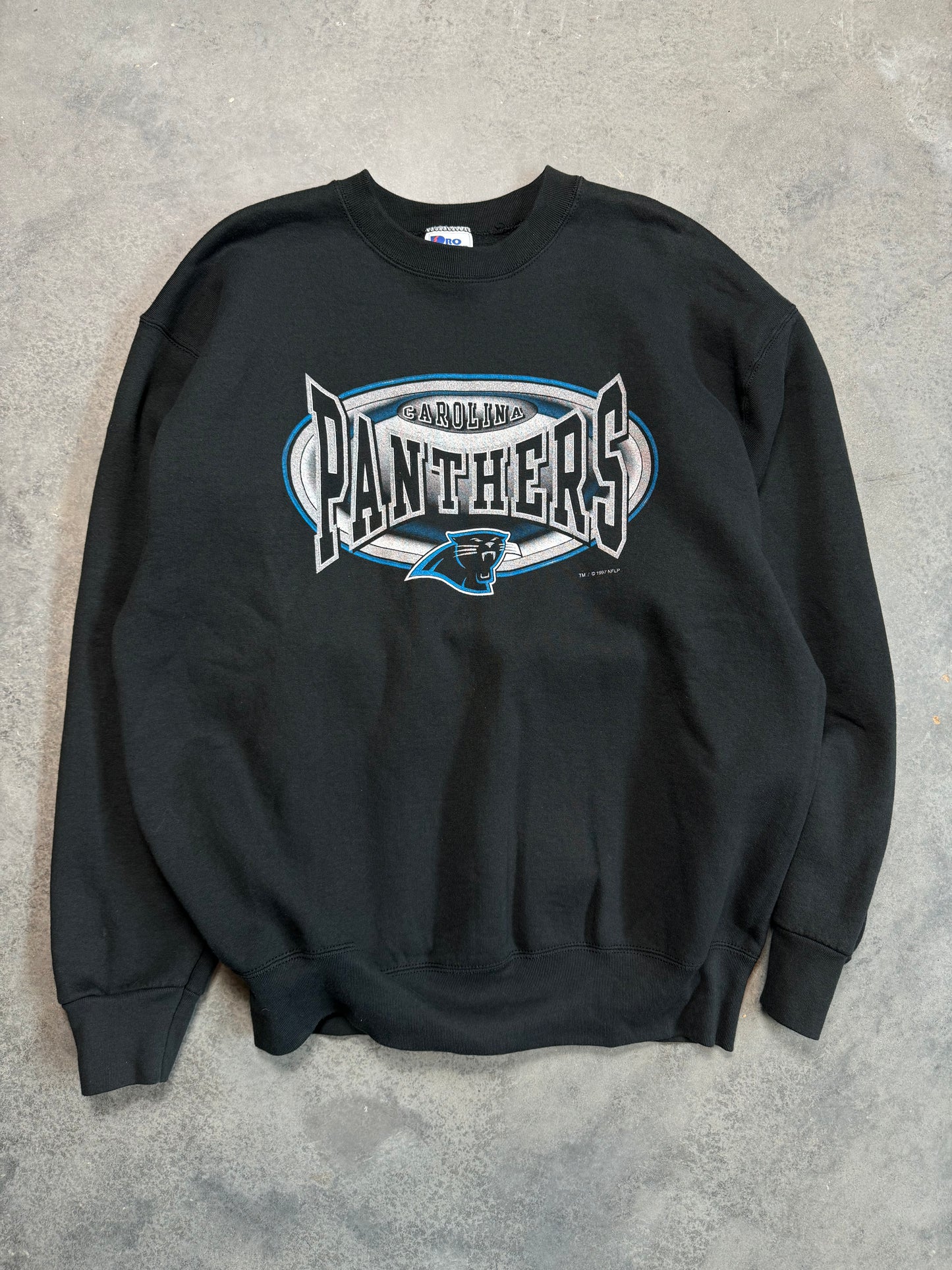 1997 Carolina Panthers Vintage Pro Player Heavyweight NFL Crewneck (XL)