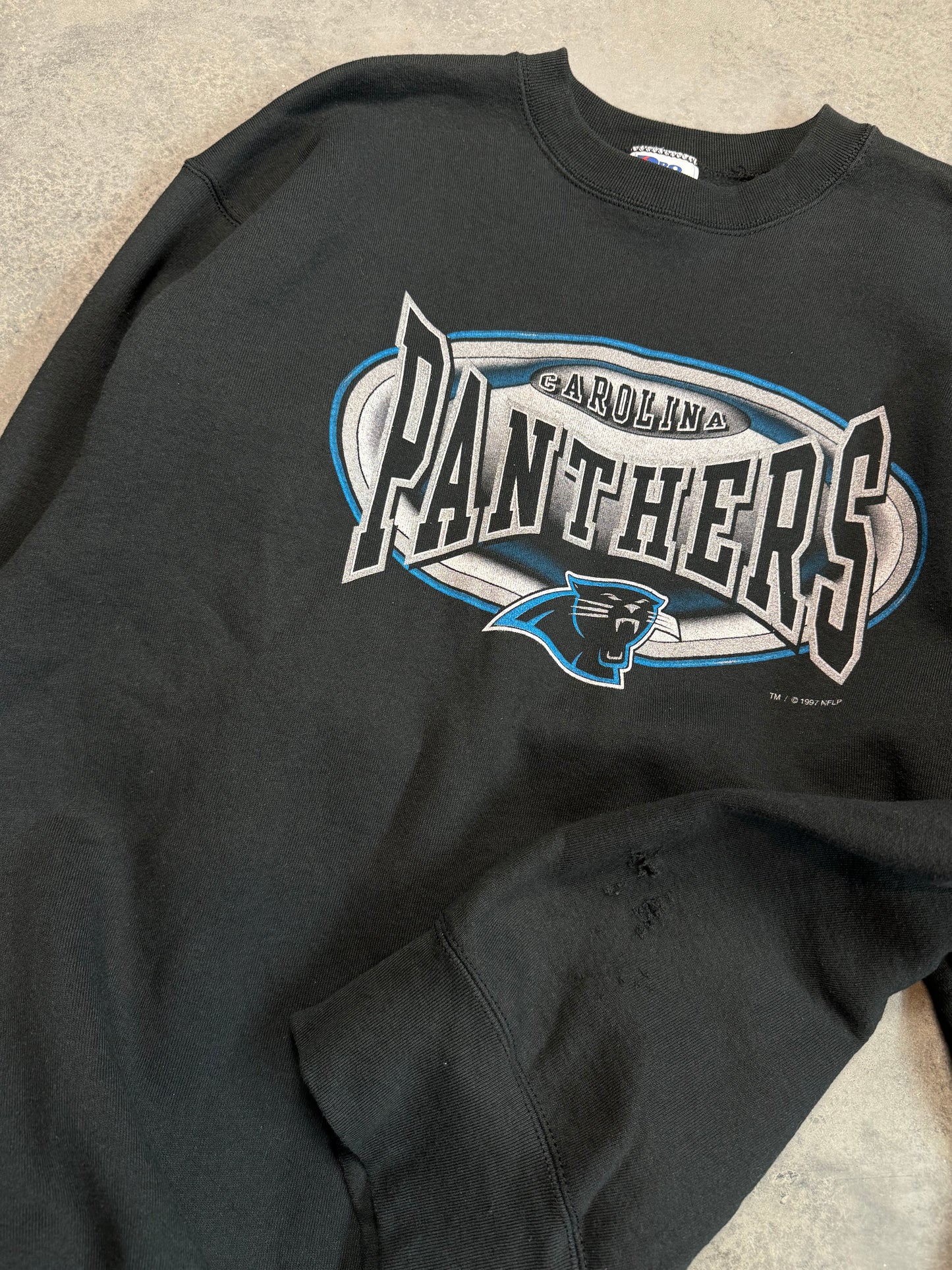 1997 Carolina Panthers Vintage Pro Player Heavyweight NFL Crewneck (XL)