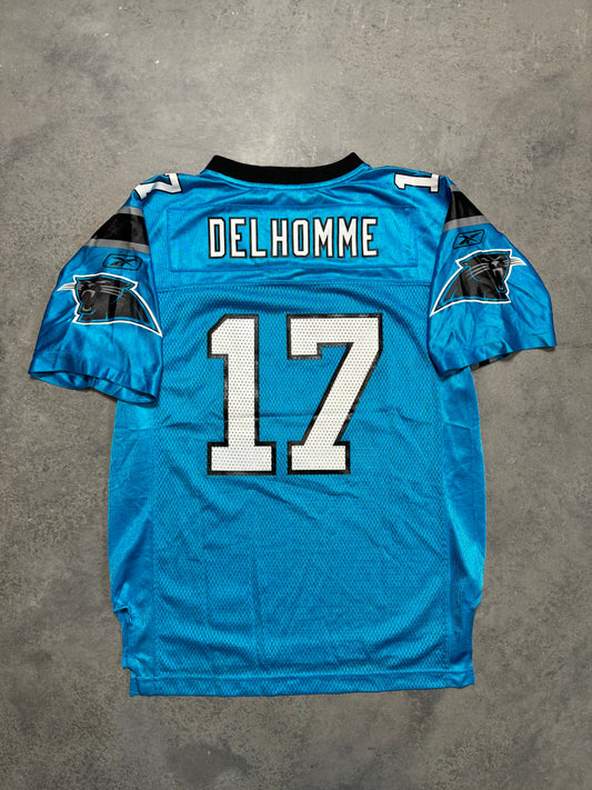 00’s Carolina Panthers Jake Delhomme Vintage Reebok Blue Alternate NFL Jersey (Youth Large)