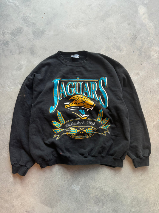 1995 Jacksonville Jaguars Vintage Lee Sport Heavyweight Double Sided NFL Crewneck (XL)