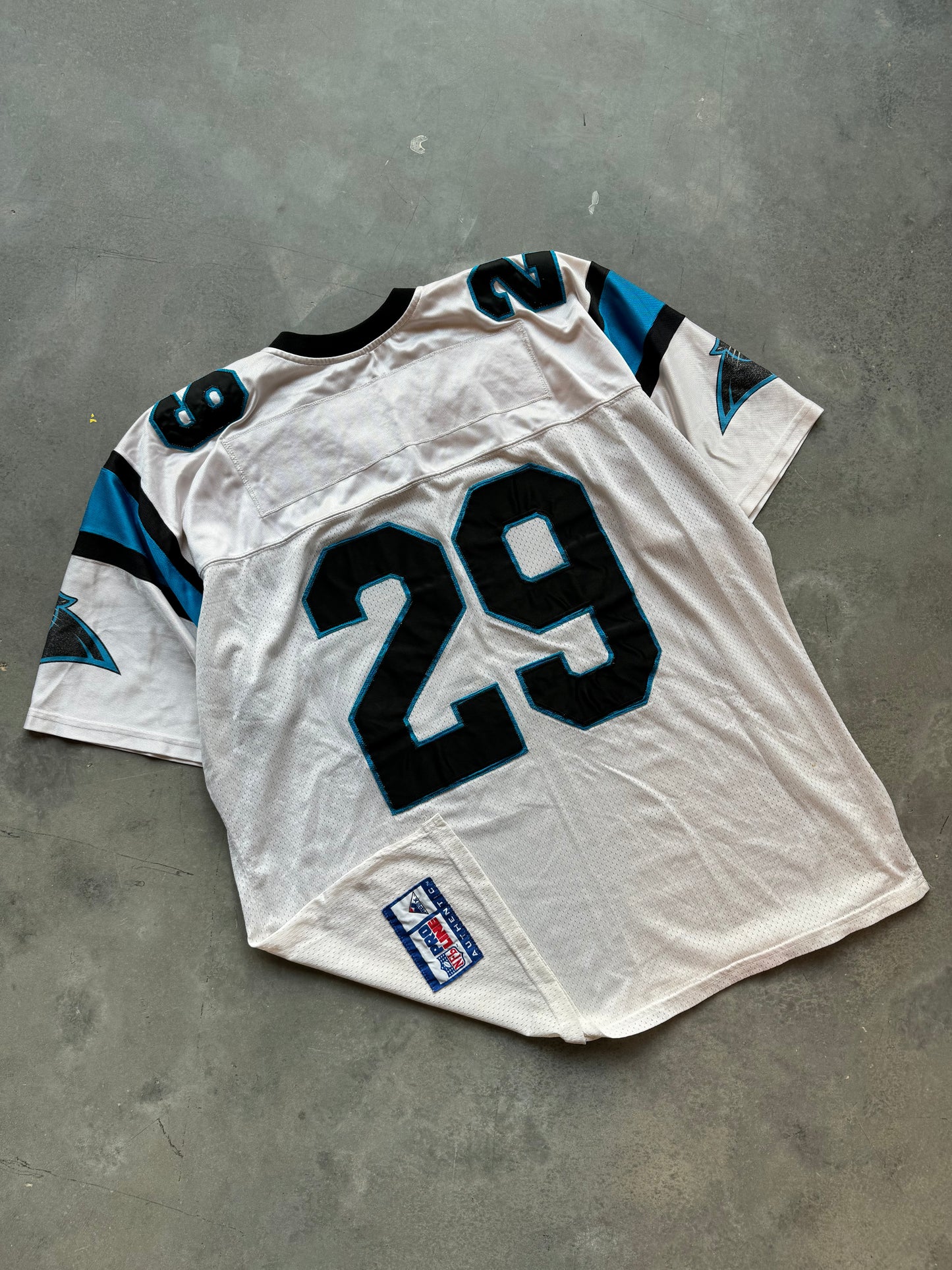 1995 Carolina Panthers Inaugural Season Patch White NFL Commemorative 29th Franchise Apex One Jersey (XXL)