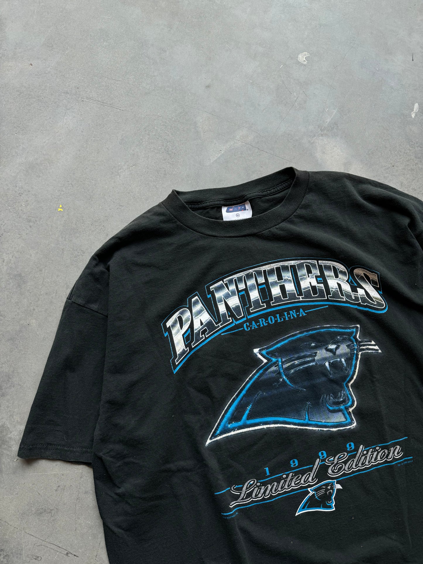 1999 Carolina Panthers Vintage Chrome Style NFL Tee (XXL)