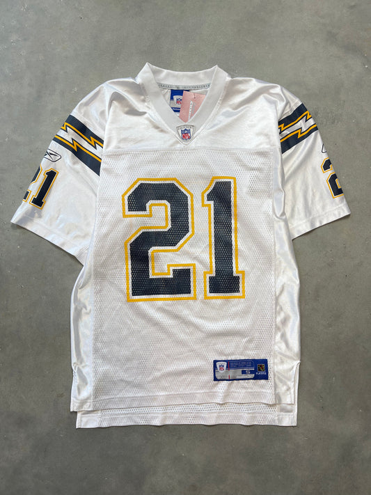 00's San Diego Chargers Ladainian Tomlinson Vintage White Reebok NFL Jersey (Small)