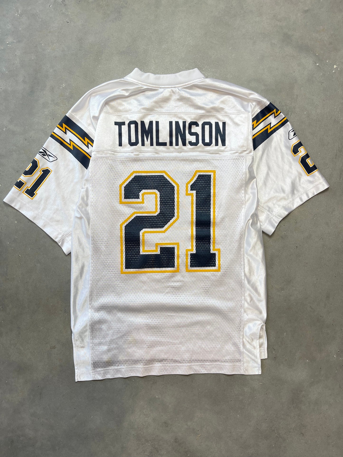 00's San Diego Chargers Ladainian Tomlinson Vintage White Reebok NFL Jersey (Small)