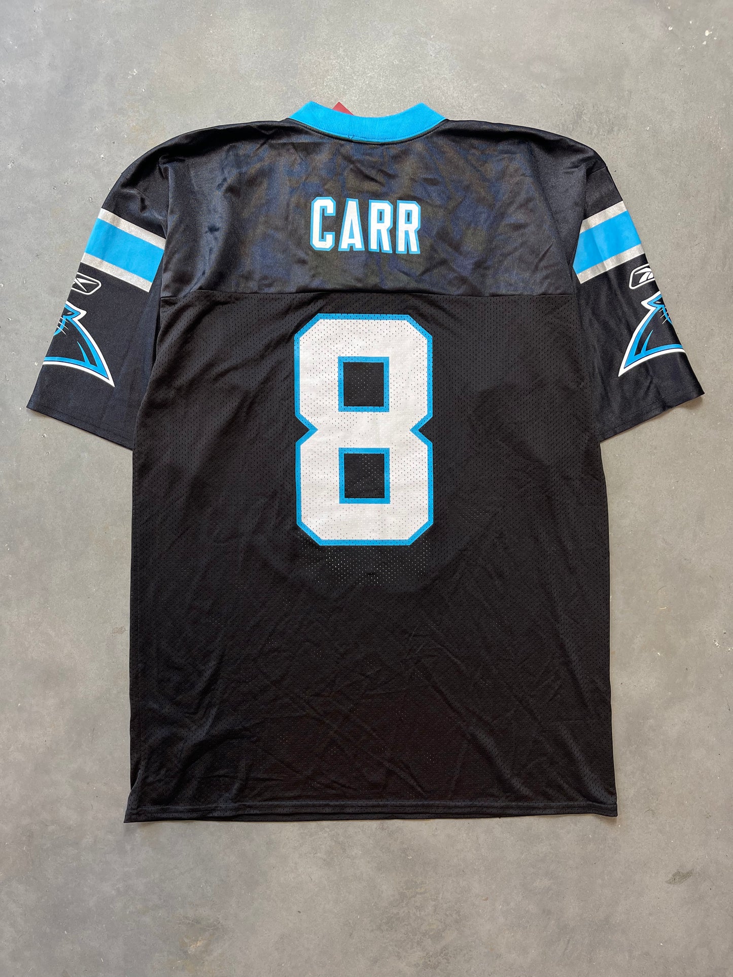 00's Carolina Panthers David Carr Black Reebok NFL Jersey (Large)