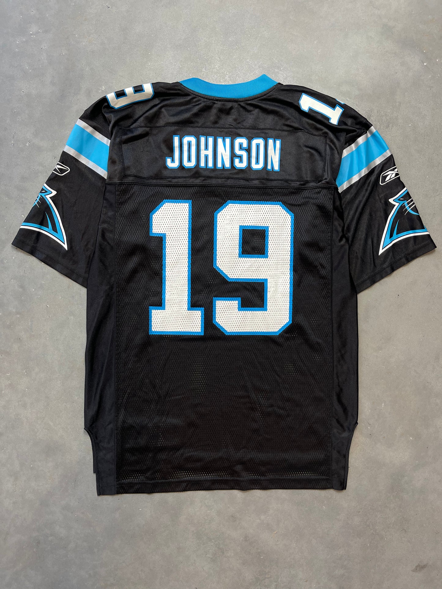 00's Carolina Panthers Keyshawn Johnson Black Reebok NFL Jersey (Medium)