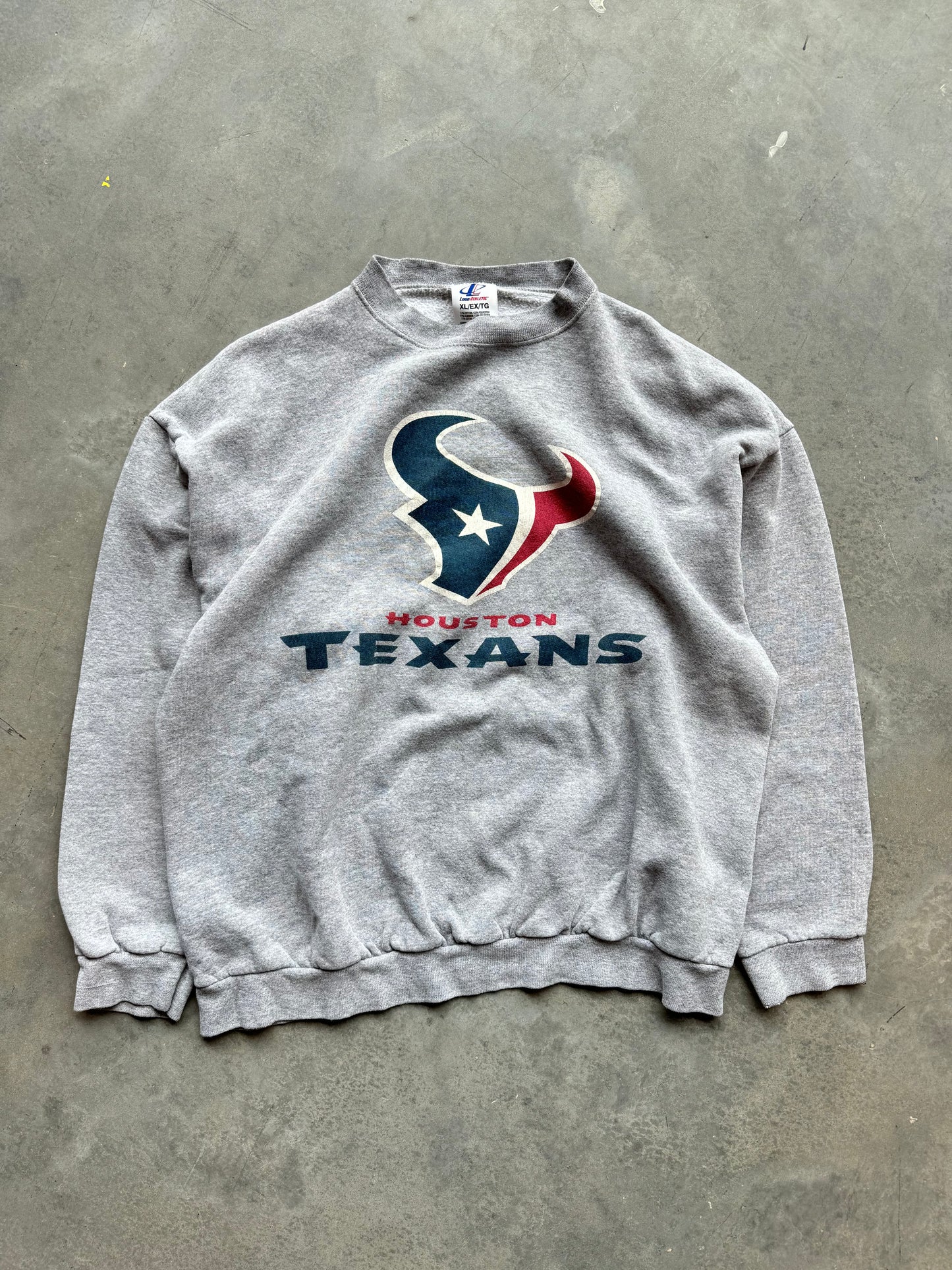 00’s Houston Texans Vintage Logo Athletic NFL Crewneck (Large)