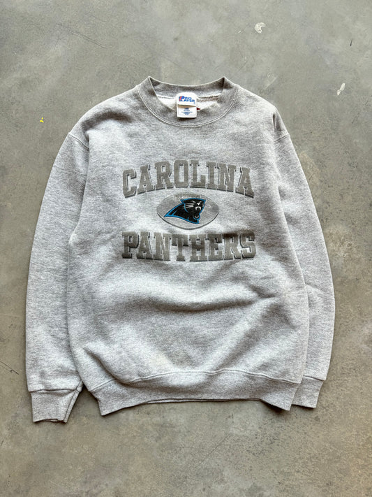 1997 Carolina Panthers Vintage Grey Tonal Pro Player NFL Crewneck (Youth Large)