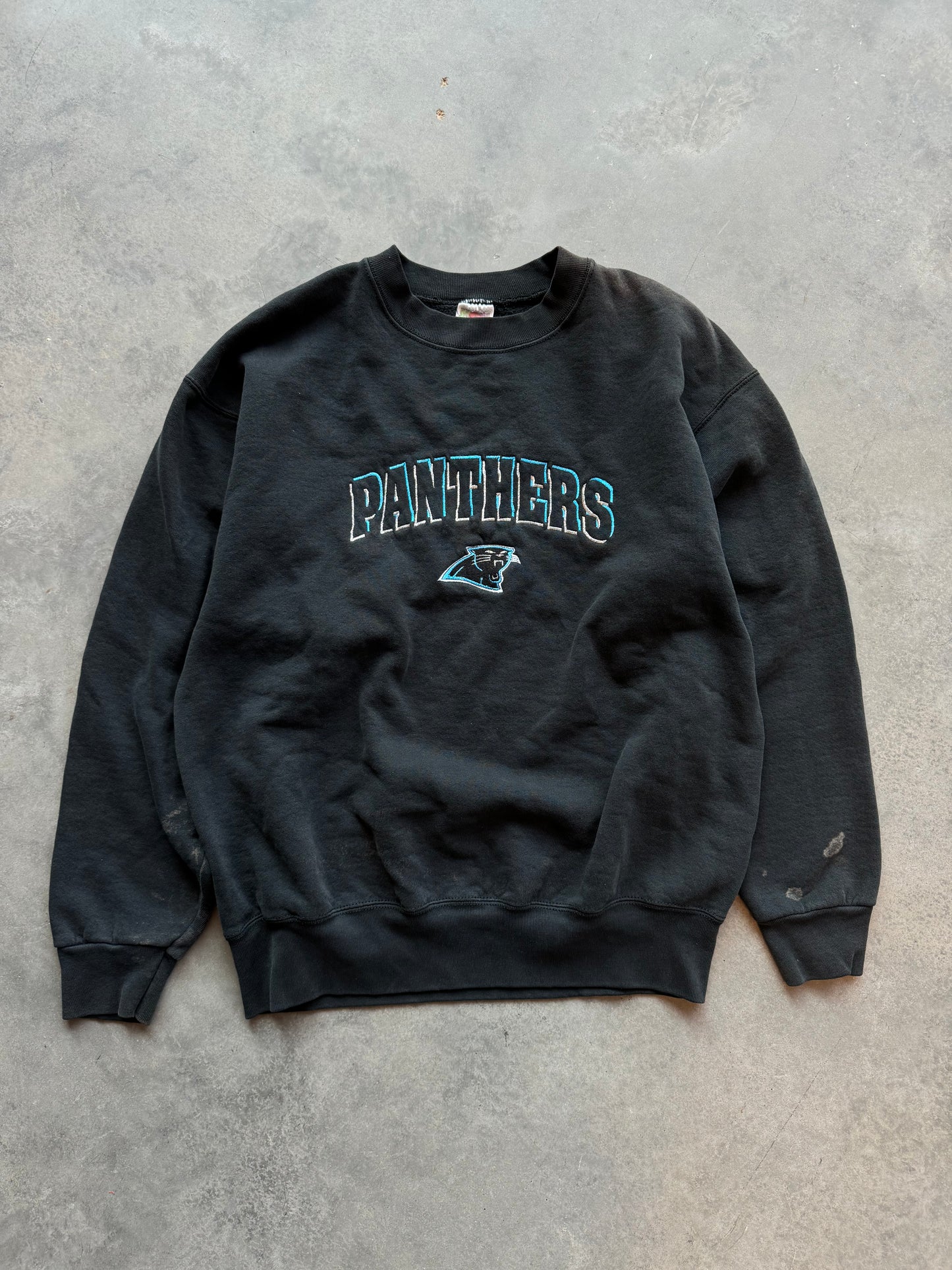 90’s Carolina Panthers Vintage Heavyweight NFL Embroidered Crewneck (Large)