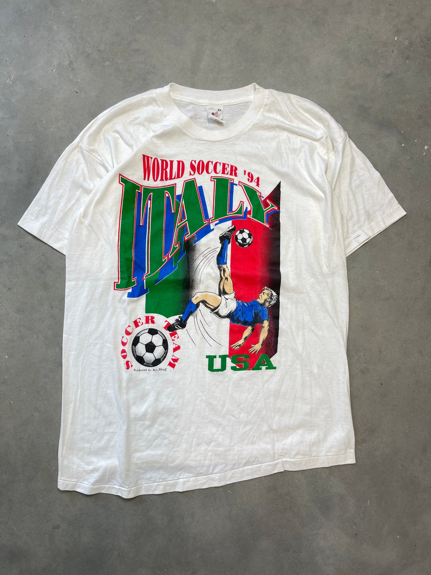 1994 World Cup Italy National Team Vintage Soccer Tee (XL)