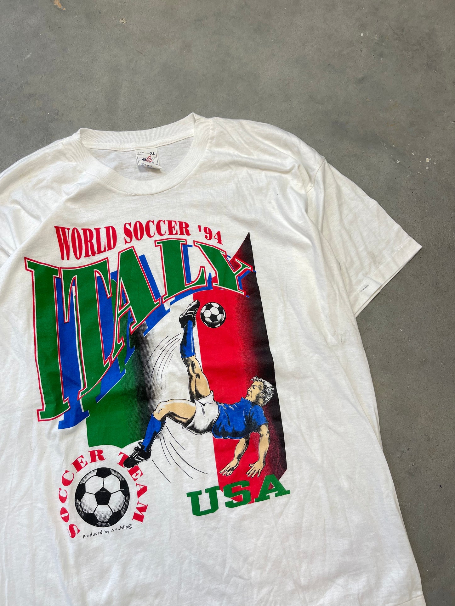 1994 World Cup Italy National Team Vintage Soccer Tee (XL)