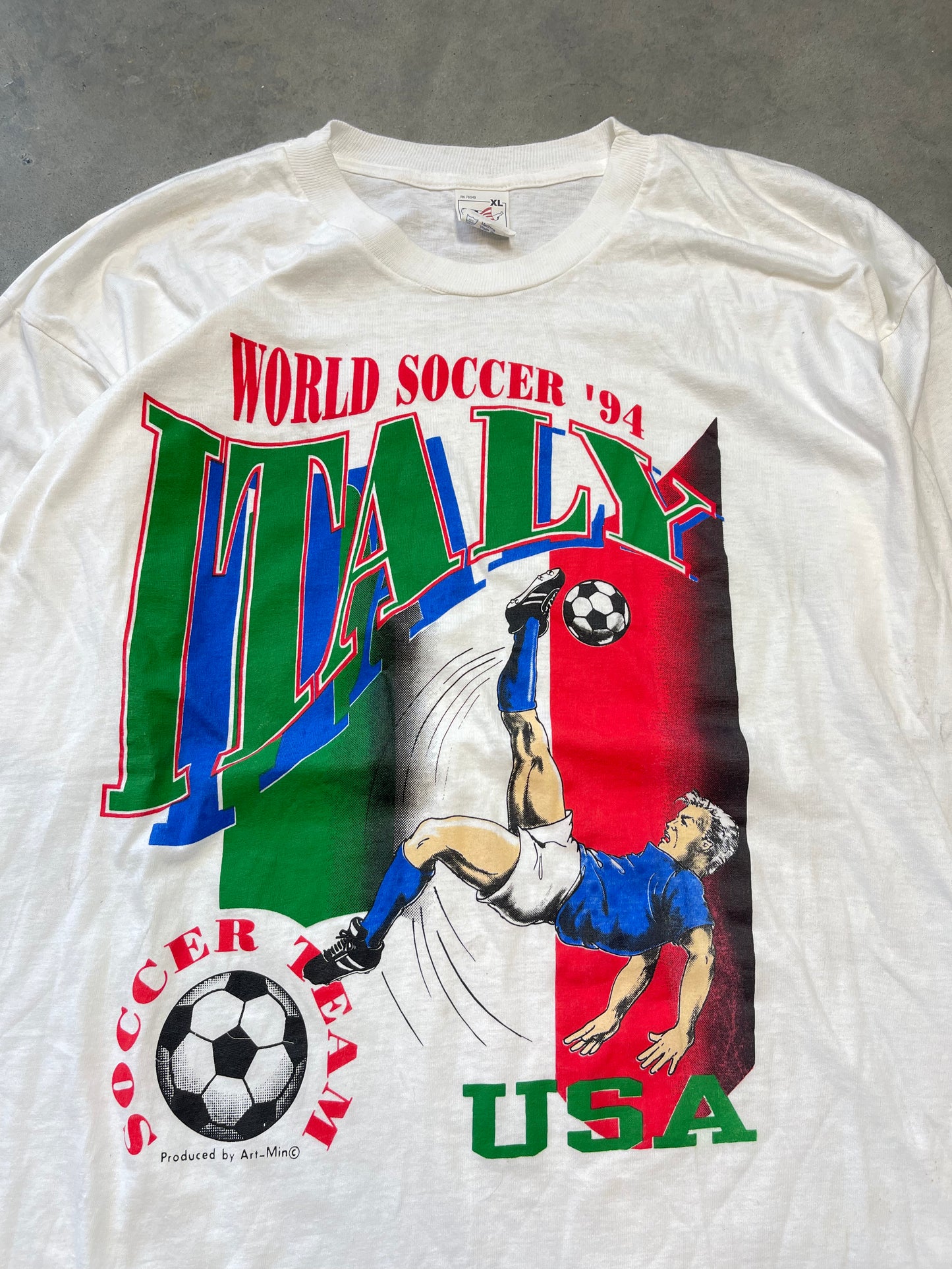 1994 World Cup Italy National Team Vintage Soccer Tee (XL)