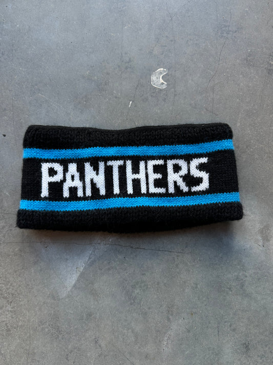 90’s Carolina Panthers Cotton Spellout NFL Winter Headband (OSFA)