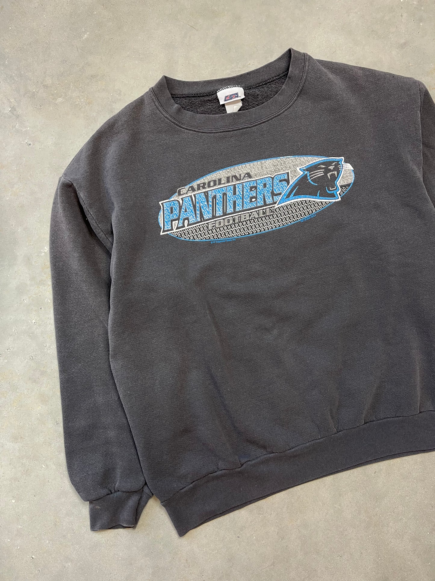 2001 Carolina Panthers Vintage Faded NFL Crewneck (Medium)