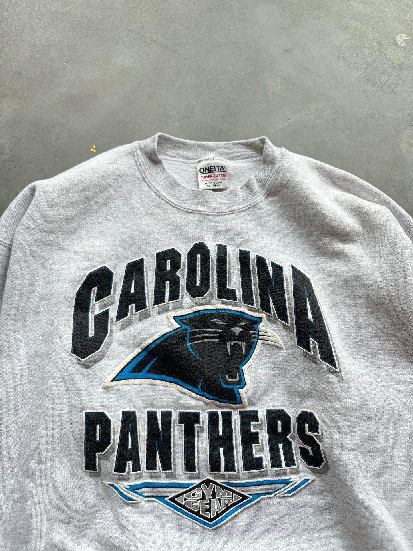 1993 Carolina Panthers Vintage Gym Gear Heavyweight NFL Crewneck (XL)