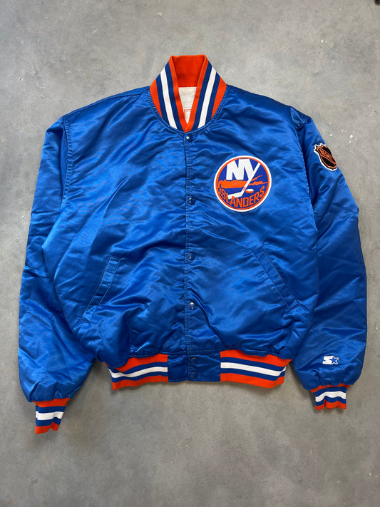 90’s New York Islanders Vintage NHL Hockey Starter Satin Jacket (XL)