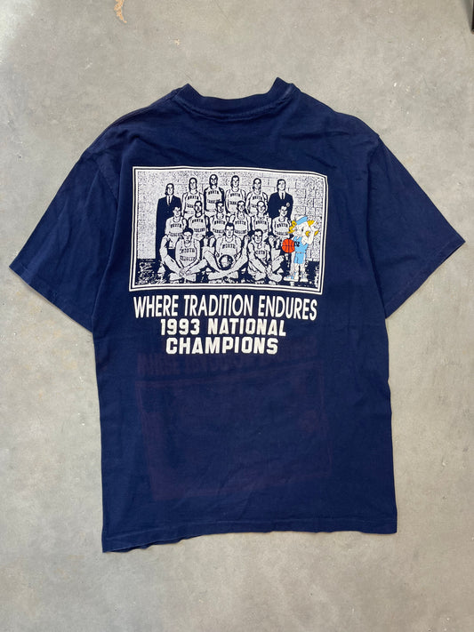 1993 UNC Tarheels National Champions Vintage College Basketball Tee (Large)