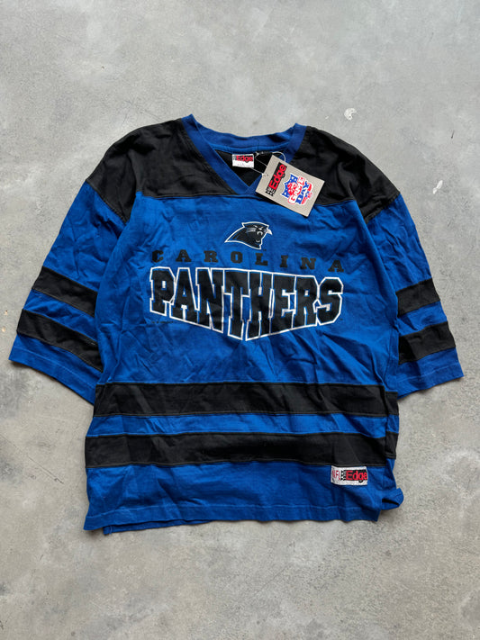 1996 Carolina Panthers Vintage Colorblocked NFL Jersey Top (Large)