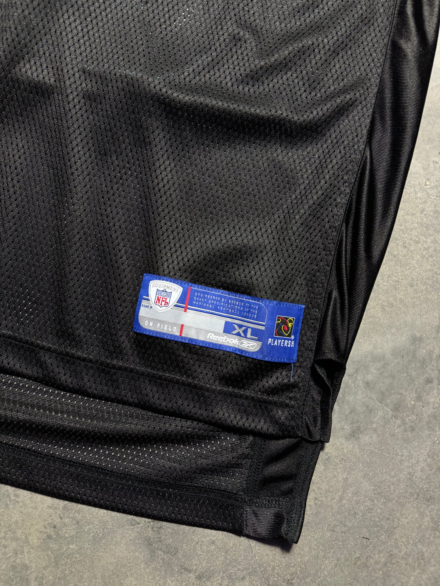 2005 Carolina Panthers Steve Smith Triple Crown Winner Inscribed Vintage Black Reebok Fully Stitched NFL Jersey - Deadstock & Signed (XL)