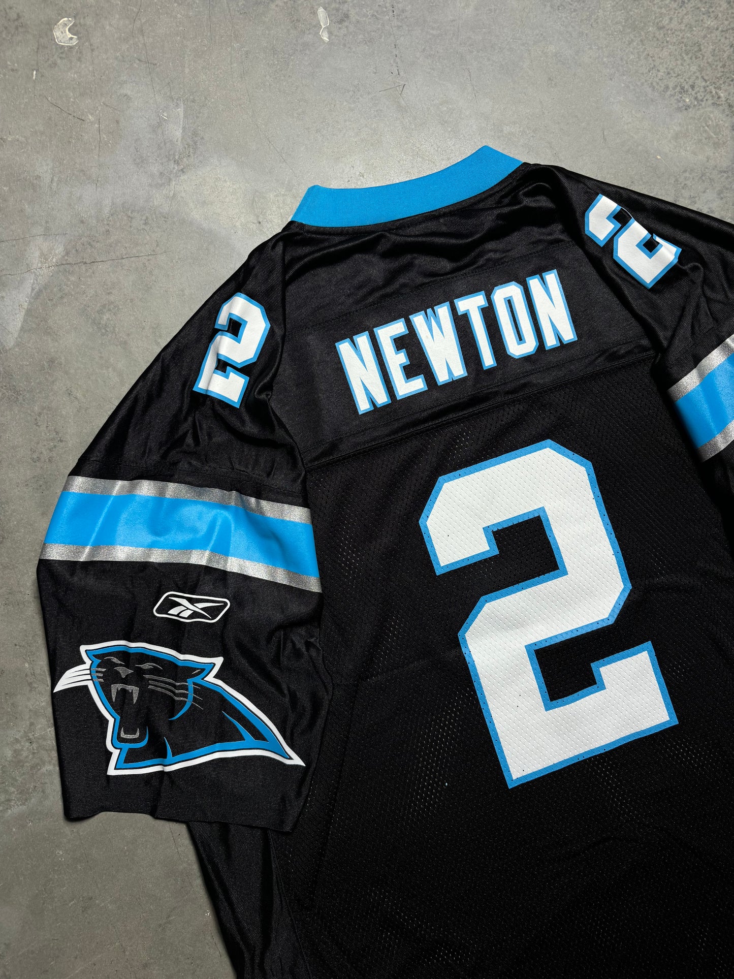 2011 Carolina Panthers Cam Newton Black #2 “What If” Vintage Black Reebok Rookie Season NFL Jersey (XL)
