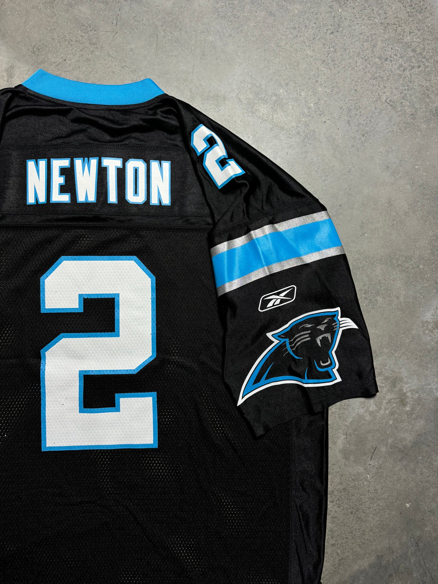 2011 Carolina Panthers Cam Newton Black #2 “What If” Vintage Black Reebok Rookie Season NFL Jersey (XL)