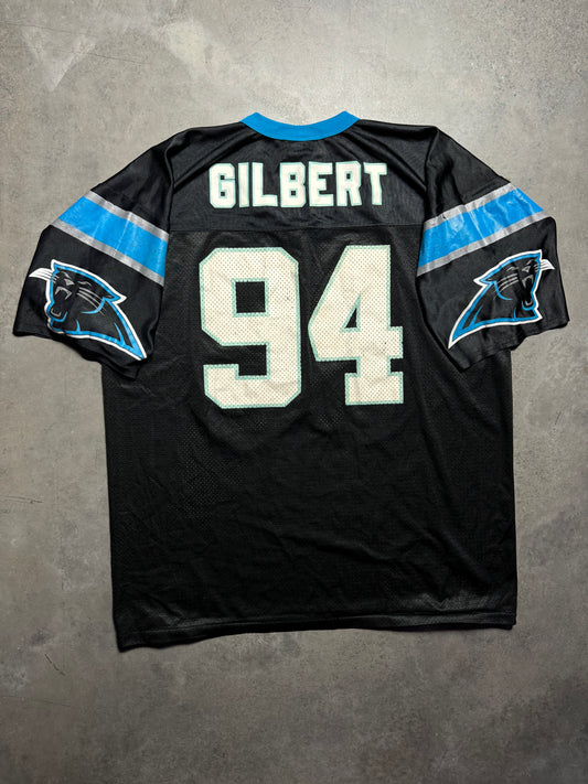 90’s Carolina Panthers Sean Gilbert Vintage Logo Athletic Black NFL Jersey (XL)