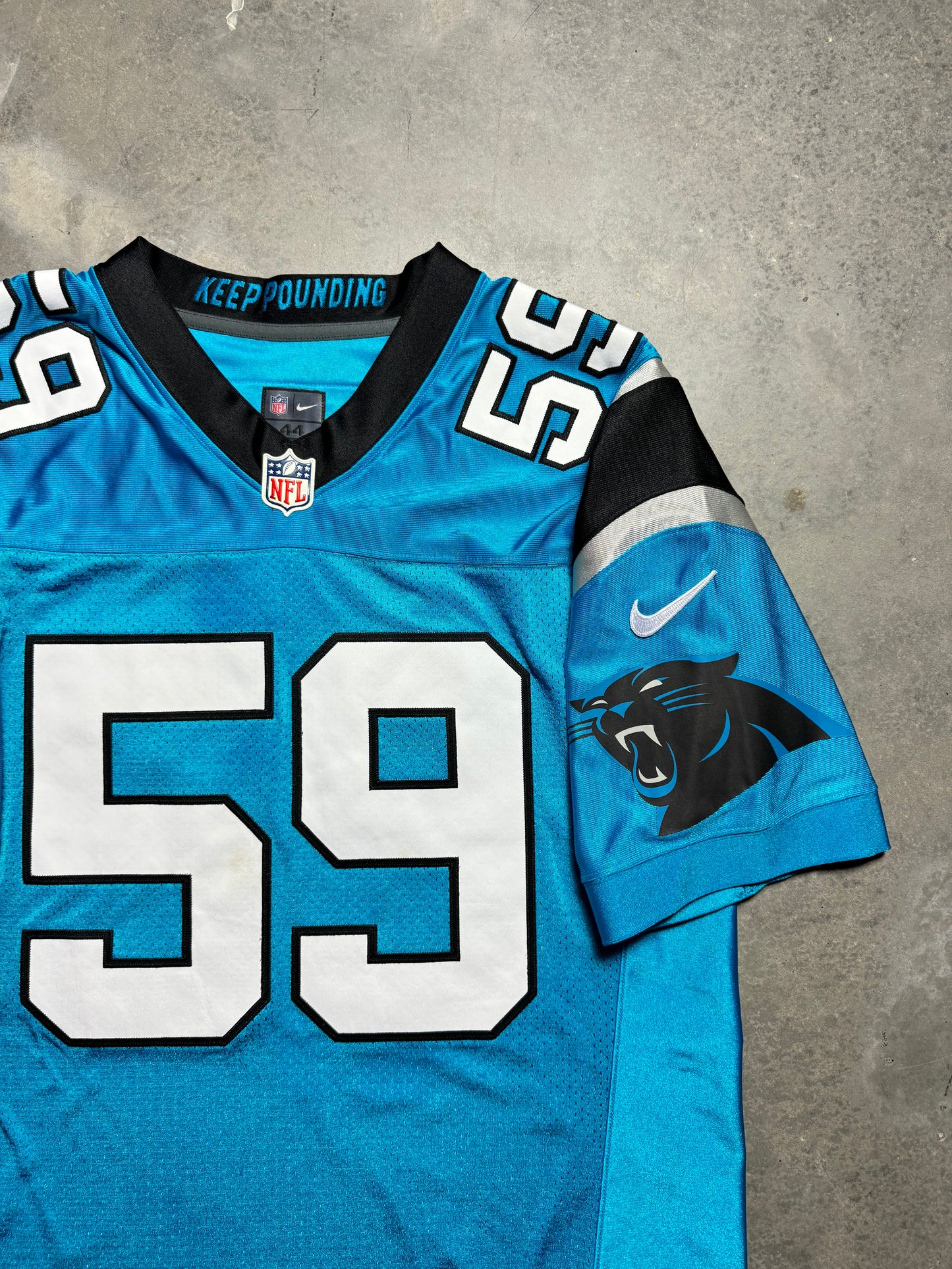 2014 Carolina Panthers Luke Kuechly Alternate Blue Nike Fully Stitched On Field Authentic NFL Jersey (44/Large)